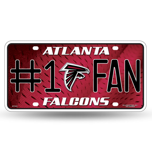 Atlanta Falcons #1 Fan Metal Tag (Red)