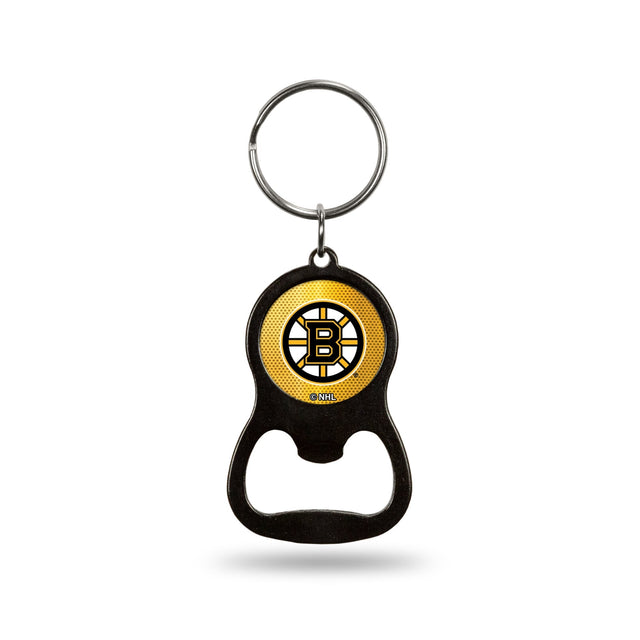 Boston Bruins Colored Bottle Opener Keychain - Black