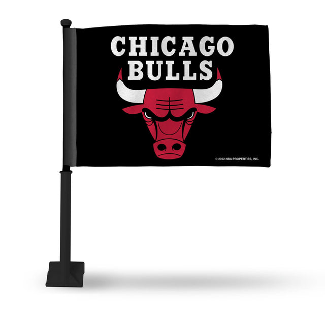 Chicago Bulls Black Car Flag - Black Pole