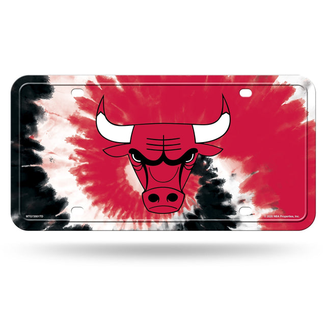 Chicago Bulls - Tie Dye Design - Metal Auto Tag