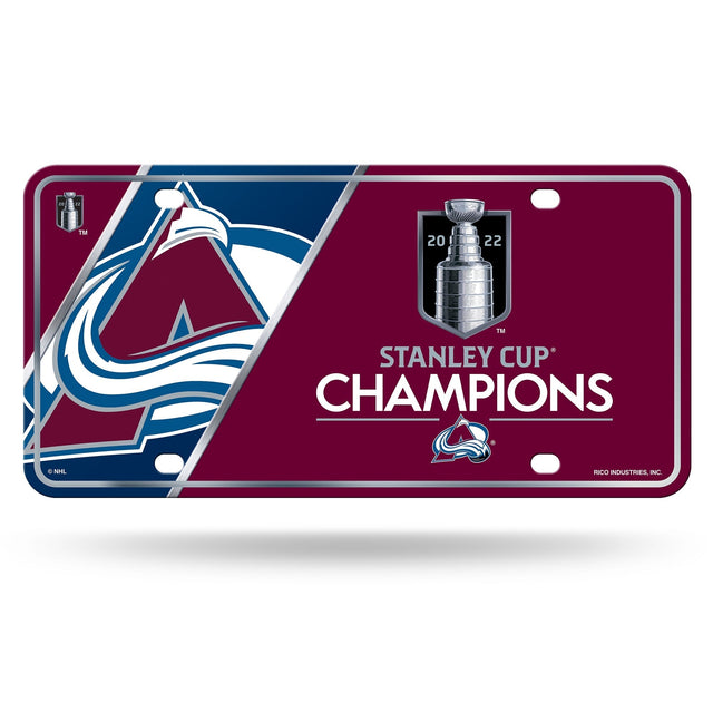 Colorado Avalanche 2022 Stanley Cup Champions Metal Auto Tag