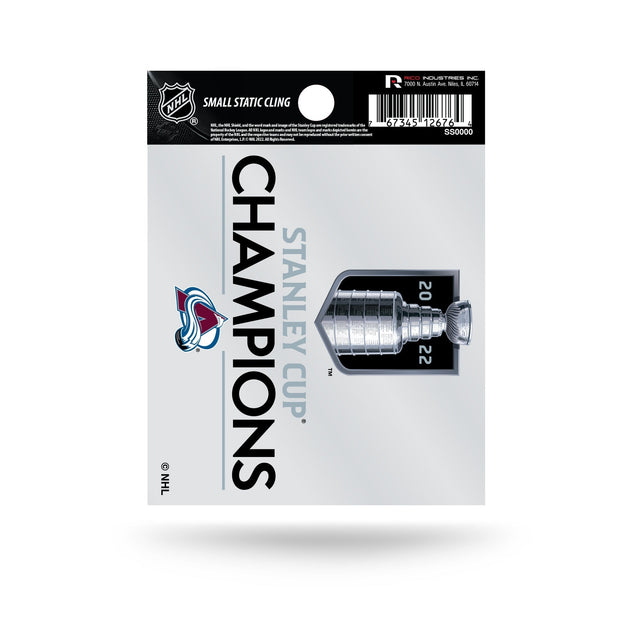 Colorado Avalanche 2022 Stanley Cup Champions Small Static Cling