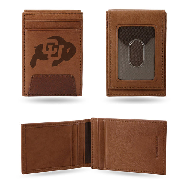 Colorado Buffaloes Premium Leather Front Pocket Wallet
