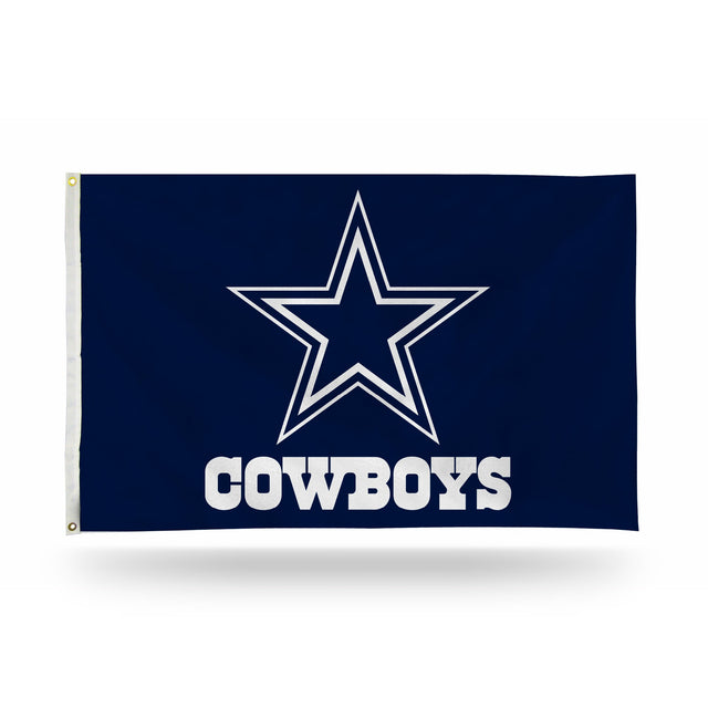 Dallas Cowboys Banner Flag (3X5) - Navy Background W/Star And Wordmark