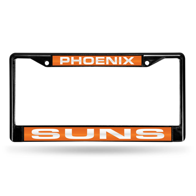 Phoenix Suns Black Laser Chrome 12 x 6 License Plate Frame