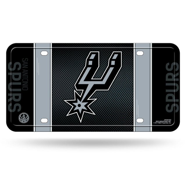 San Antonio Spurs Metal Auto Tag