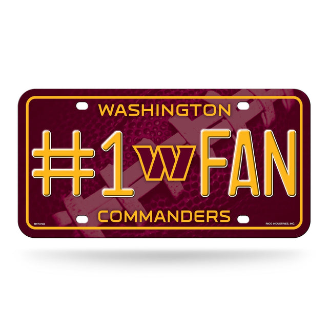 Washington Commanders #1 Fan Primary Logo Metal Tag