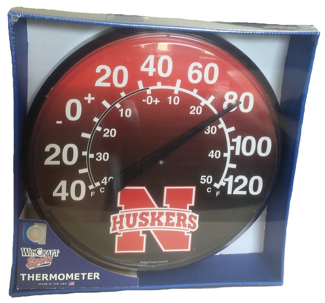 Nebraska Cornhuskers Thermometer 14" Round Design CO