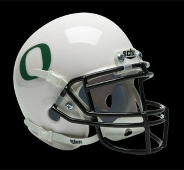 Oregon Ducks Schutt Mini Helmet - White w/DG Decal Alternate Helmet