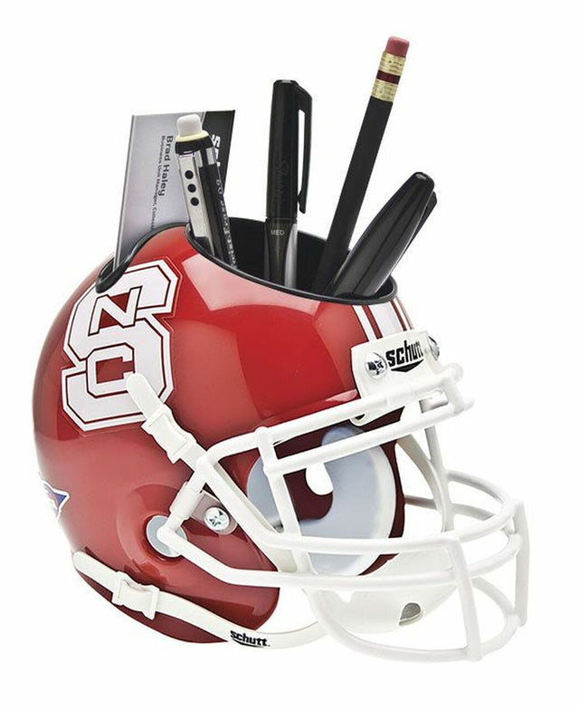 Estuche para escritorio con casco de los North Carolina State Wolfpack