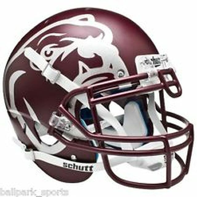Casco Schutt Mini de Mississippi State Bulldogs, color granate alternativo