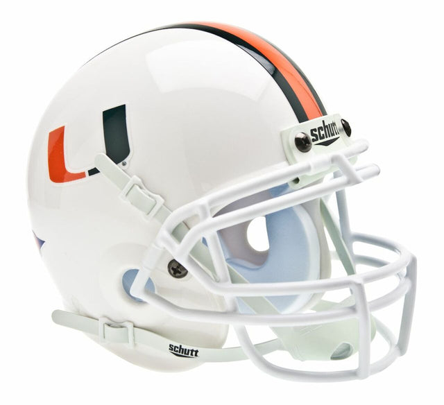 Casco Schutt Mini de los Miami Hurricanes
