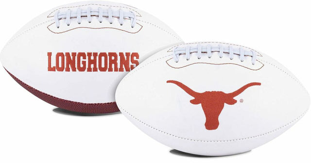 Balón de fútbol de los Texas Longhorns, serie de firmas bordadas en tamaño completo