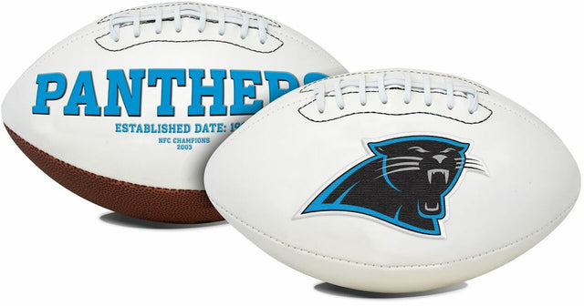 Balón de fútbol de tamaño completo de los Carolina Panthers, serie de firmas bordadas