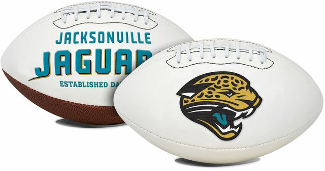 Balón de fútbol de tamaño completo de los Jacksonville Jaguars, serie Signature bordada