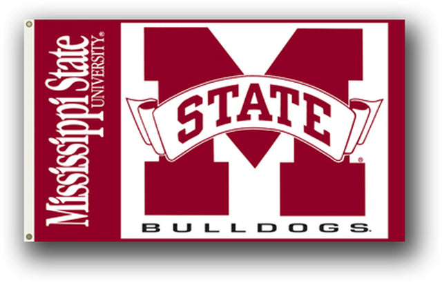 Bandera de los Mississippi State Bulldogs de 3 x 5 pulgadas