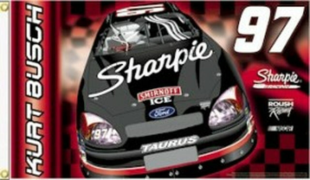 Bandera de doble cara de 3 x 5 de Kurt Busch