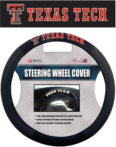 Texas Tech Red Raiders Steering Wheel Cover Mesh Style CO