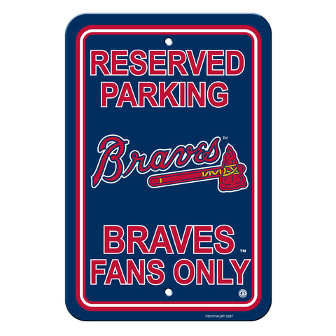 Atlanta Braves Sign 12x18 Plastic Reserved Parking Style CO