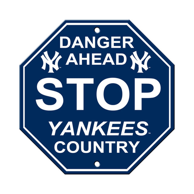 New York Yankees Sign 12x12 Plastic Stop Style CO