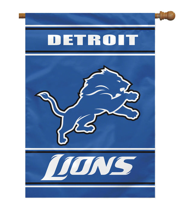 Bandera de los Detroit Lions de 28 x 40 pulgadas, estilo bandera de casa, 2 lados, CO