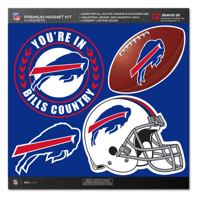 Kit de imanes de 4 piezas de Buffalo Bills CO