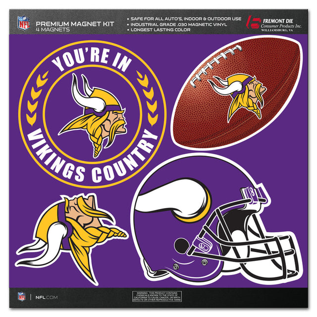 Minnesota Vikings Magnet Kit 4 Piece CO