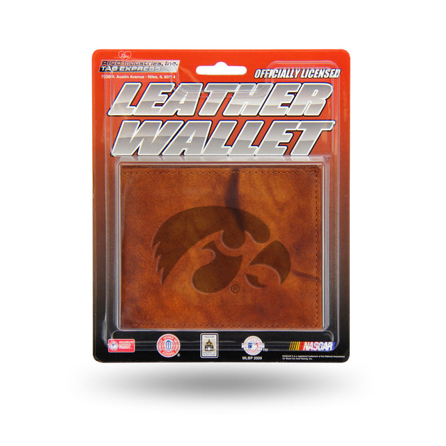 Iowa Hawkeyes Wallet Billfold Leather Embossed