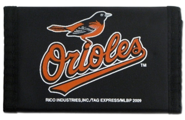 Cartera de nailon con tres pliegues de los Baltimore Orioles