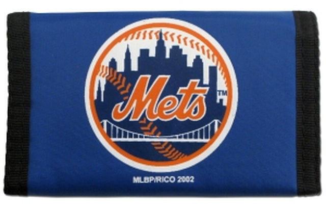 Cartera de nailon con tres pliegues de los New York Mets