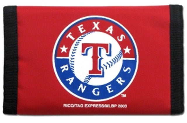Cartera de nailon de tres pliegues de los Texas Rangers
