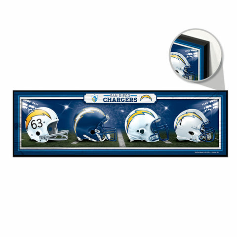 ~Los Angeles Chargers Sign 9x30 Wood Helmets Design - Special Order~ backorder