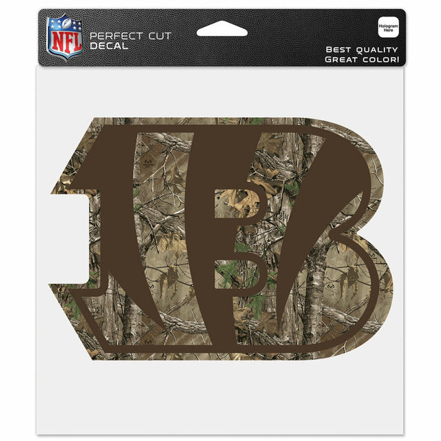 Calcomanía de los Cincinnati Bengals, camuflaje de corte perfecto de 8 x 8 pulgadas