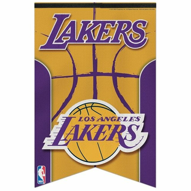 Banner de Los Angeles Lakers de 17 x 26 pulgadas, estilo banderín, de fieltro de primera calidad