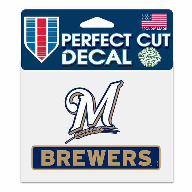 Milwaukee Brewers Decal 4.5x5.75 Perfect Cut Color