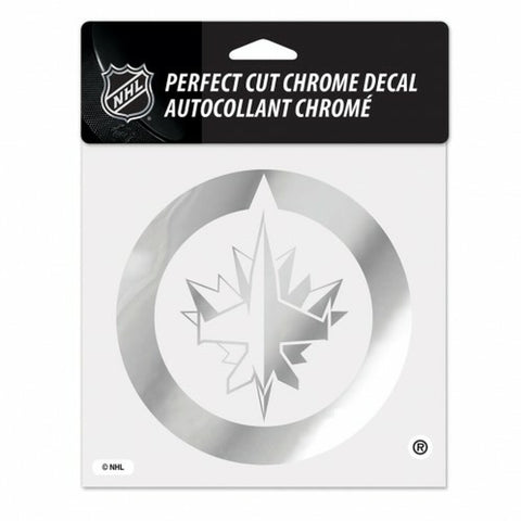 ~Winnipeg Jets Decal 6x6 Perfect Cut Chrome - Special Order~ backorder