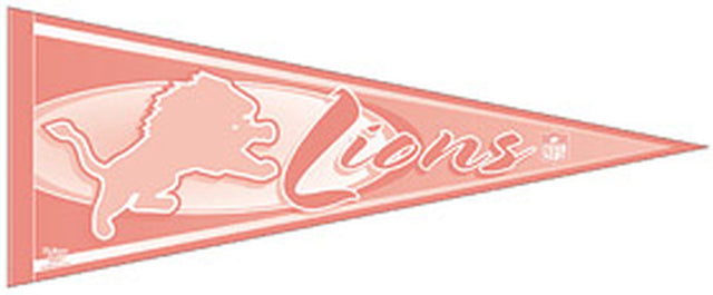 Banderín de los Detroit Lions de 12 x 30 en color rosa