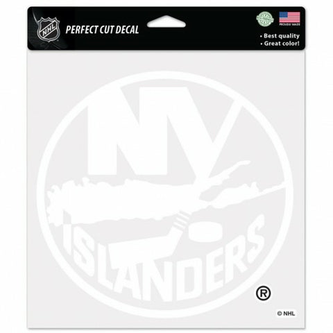 ~New York Islanders Decal 8x8 Perfect Cut White - Special Order~ backorder