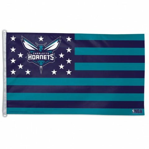 ~Charlotte Hornets Flag 3x5 Deluxe Style Stars and Stripes Design - Special Order~ backorder