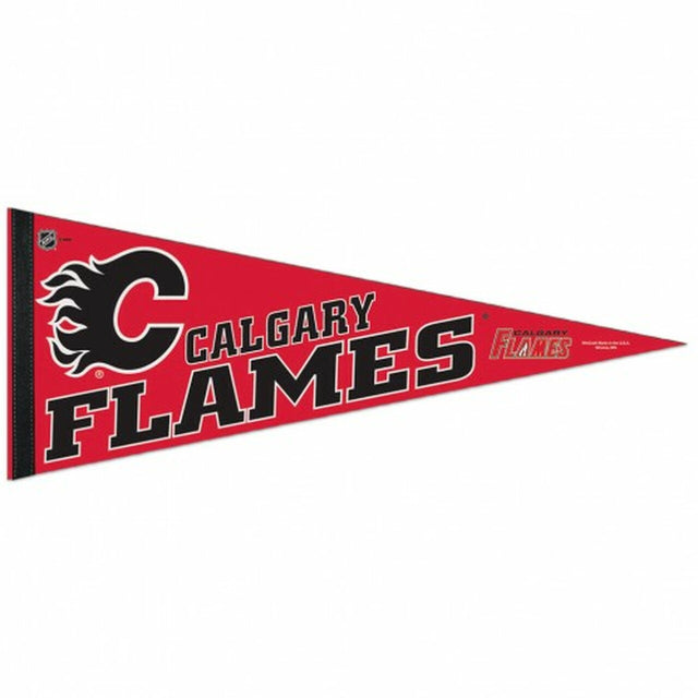 Banderín de los Calgary Flames de estilo clásico de 12 x 30 pulgadas
