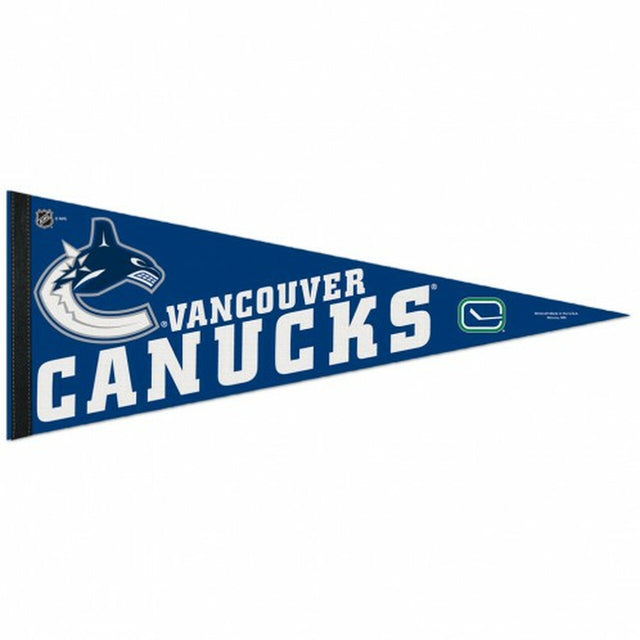 Banderín de los Vancouver Canucks de estilo clásico de 12 x 30 pulgadas
