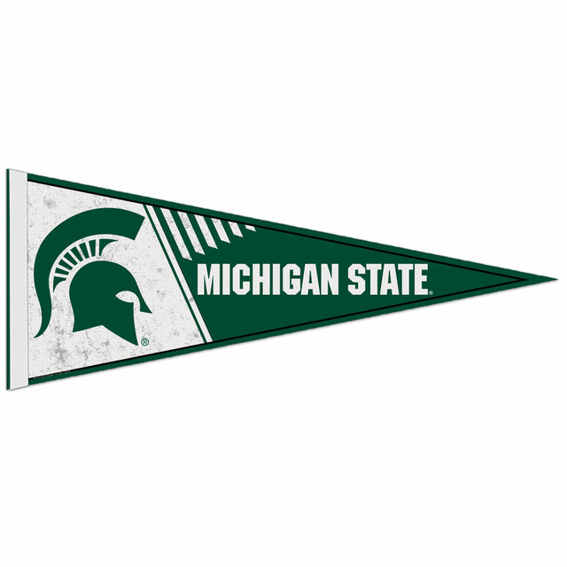 Banderín de los Spartans del estado de Michigan, estilo clásico, 12 x 30
