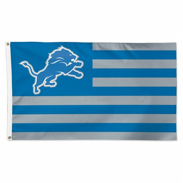 Bandera de los Detroit Lions de 3 x 5 pulgadas con diseño americano de lujo