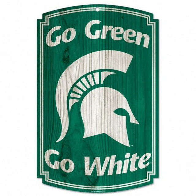 Michigan State Spartans Wood Sign