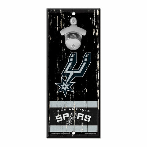 ~San Antonio Spurs Sign Wood 5x11 Bottle Opener - Special Order~ backorder