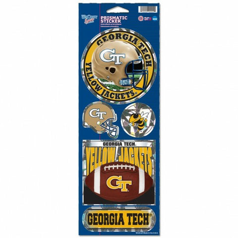 Georgia Tech Yellow Jackets Stickers Prismatic - Special Order