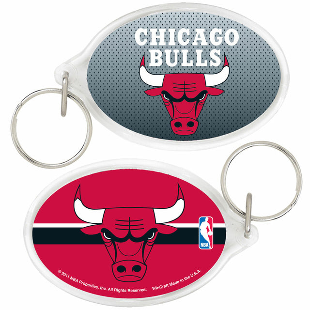 Llavero acrílico ovalado de los Chicago Bulls