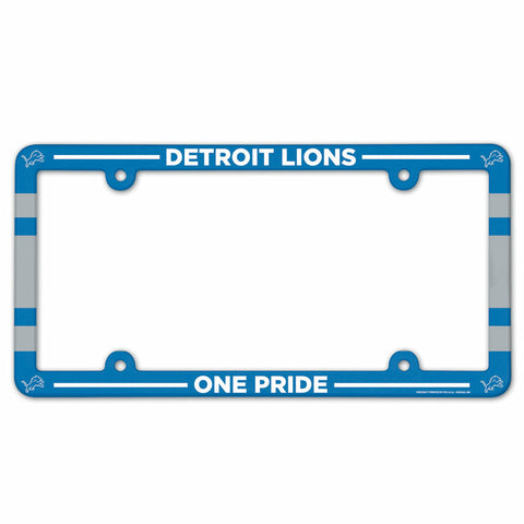 Detroit Lions License Plate Frame Plastic Full Color Style