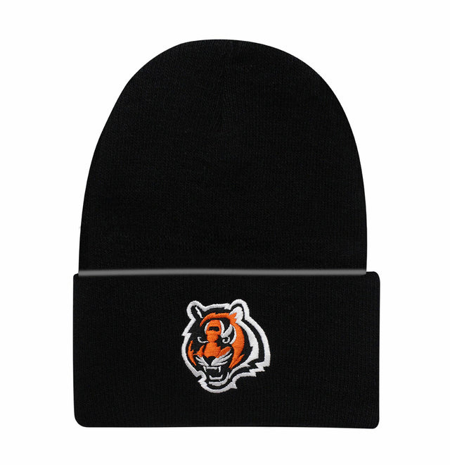 Cincinnati Bengals Beanie Knit Cuffed Black Design CO
