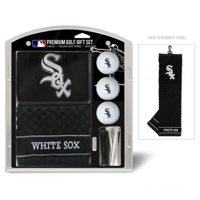 Set de regalo de golf de los Chicago White Sox con toalla bordada